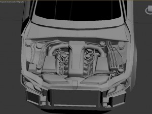 3d engine for audi rs5 3D Model