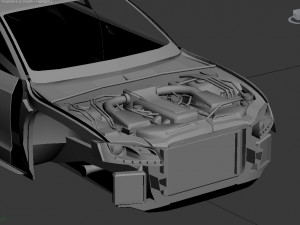 3d engine for audi rs5 3D Modell