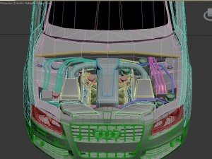 3d engine for audi rs5 3D Modell