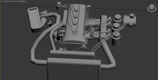 3d engine for ford fiesta Modelo 3D .c4d .max .obj .3ds .fbx .stl .blend 