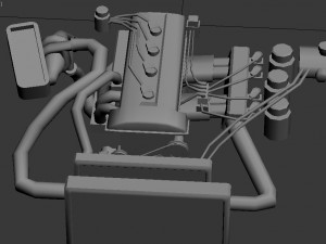 3d engine for ford fiesta 3D Model
