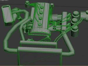 3d engine for ford fiesta 3D Model