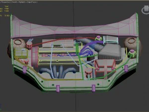 3d engine for ford focus zx3 3D Model