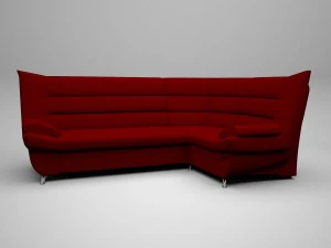corner sofa red 3D Model