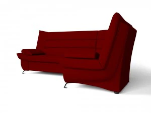 corner sofa red 3D Model
