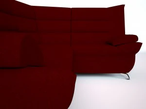 corner sofa red 3D Model