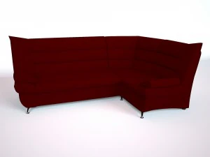 corner sofa red 3D Model