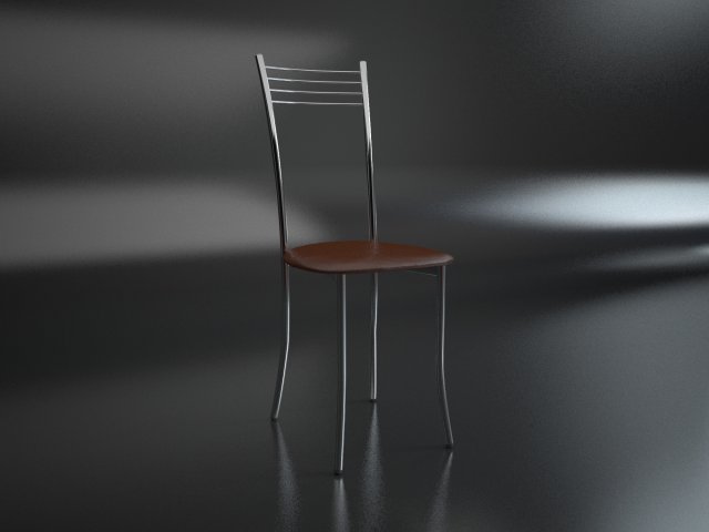 chair chrome 3D 模型 .c4d .max .obj .3ds .fbx .stl .blend