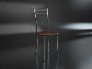 의자 크롬 3D 모델