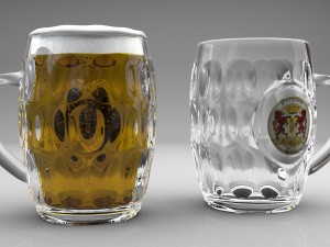 beer mug 2 Model 3D