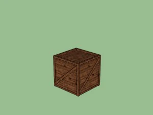 caixa de madeira Modelo 3D
