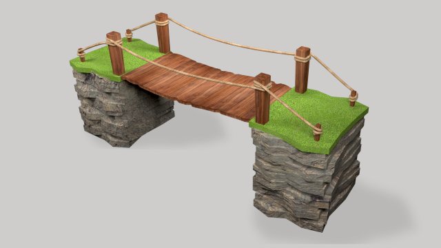 bridge 3dprint 3D-Modell .c4d .max .obj .3ds .fbx .stl .blend 