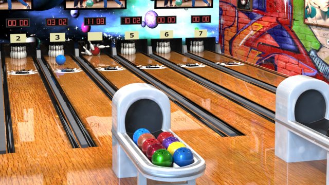 Bowling game scene and print 3D Model in Casino Games 3DExport