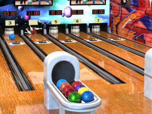 Bowling game scene and print 3D Model
