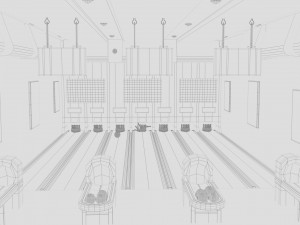 Bowling game scene and print 3D Model