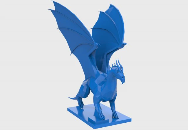 dragon low-poly print 3D Model .c4d .max .obj .3ds .fbx .stl .blend
