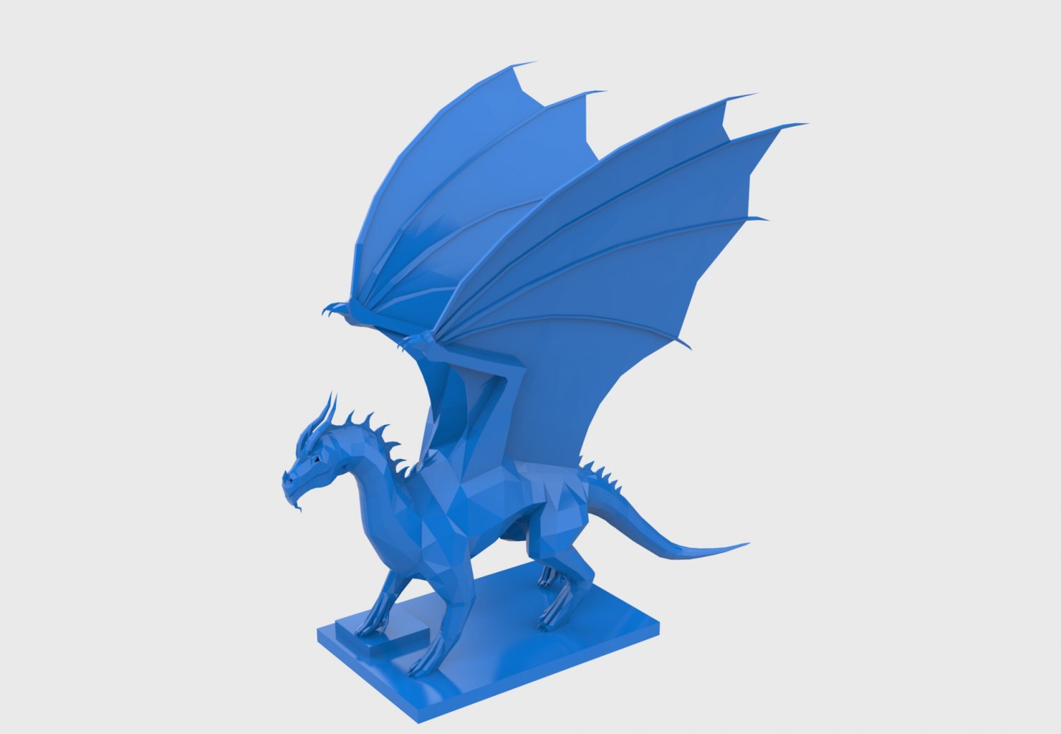 dragon low-poly print 3D Model in Dinosaur 3DExport