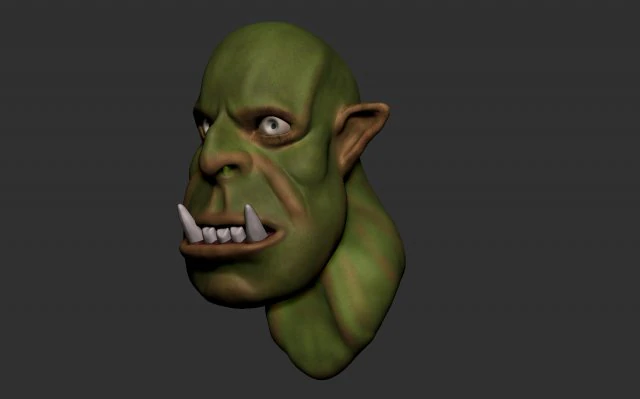 orc head sculpt print 3D Model .c4d .max .obj .3ds .fbx .stl .blend 