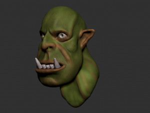 orc head sculpt print Model 3D