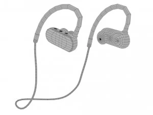 earphone neckband realistic 3D Model