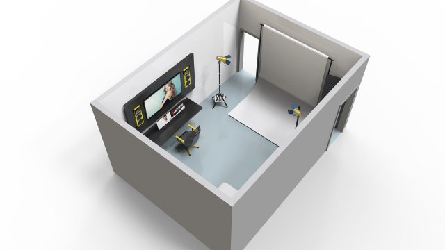 photography studio setup Modelo 3D .c4d .max .obj .3ds .fbx .stl .blend 