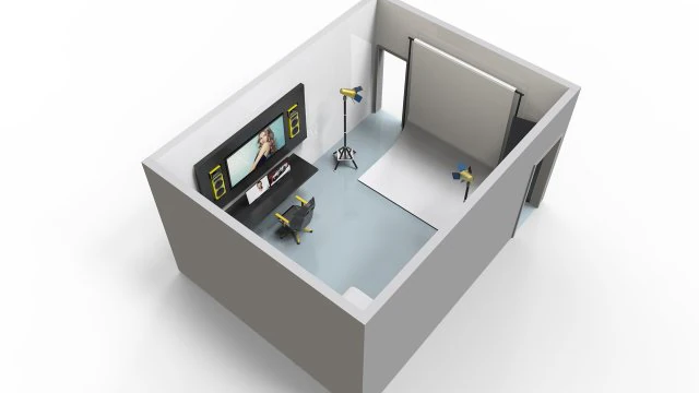 photography studio setup 3D Model .c4d .max .obj .3ds .fbx .stl .blend 