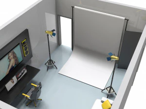 photography studio setup 3D Model