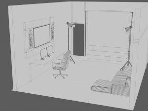 photography studio setup 3D Model