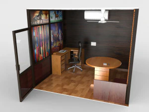 office cabin scene asset 3D Model