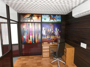 office cabin scene asset 3D Model