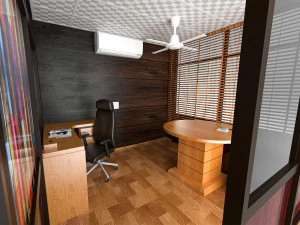office cabin scene asset 3D Model