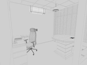 office cabin scene asset 3D Model