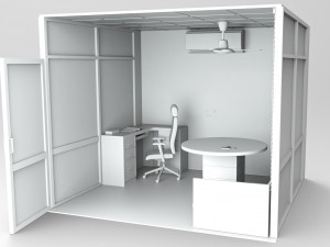 office cabin scene asset 3D 모델