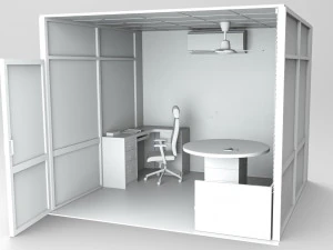 office cabin scene asset 3D Model
