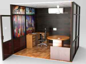 office cabin scene asset 3D Model