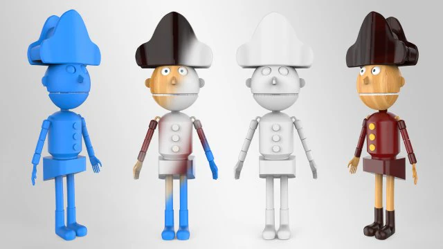 nut cracker movie character lowpoly printable 3D Model .c4d .max .obj .3ds .fbx .stl .blend