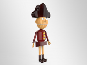 nut cracker movie character lowpoly printable Modelo 3D