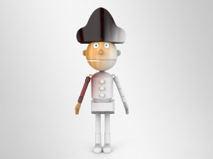 nut cracker movie character lowpoly printable Modelo 3D