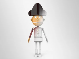 nut cracker movie character lowpoly printable 3D Model
