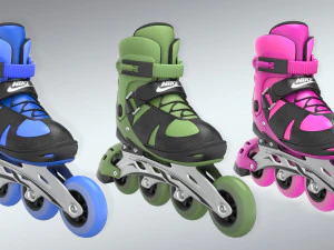 skates shoes 3d model lowpoly 3D Model
