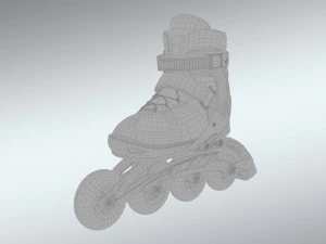 skates shoes 3d model lowpoly 3D Model
