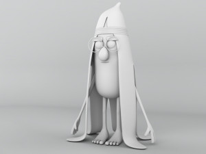 Banana character low-poly and print 3D-Modell