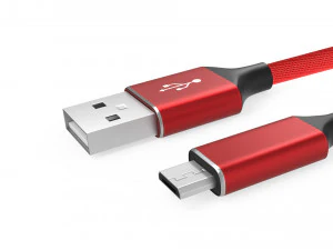 Fio USB baixo poli Modelo 3D