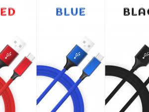 Usb wire low-poly 3D Model