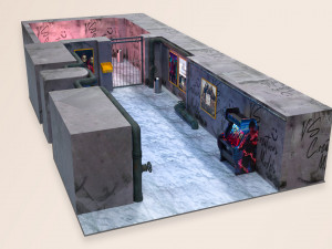 game scene lowpoly 3Dモデル