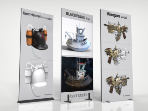 STANDY LOWPOLY PRINTABLE 3D MODELS SET 3D Model