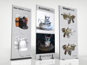 CONJUNTO DE MODELOS 3D IMPRIMIBLES DE LOWPOLY DE STANDY Modelo 3D