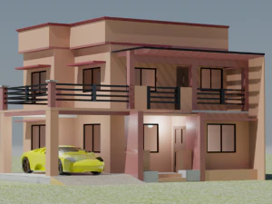 rumah 3d Model 3D