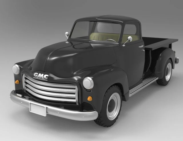 gmc 1951 3D Model .c4d .max .obj .3ds .fbx .stl .blend