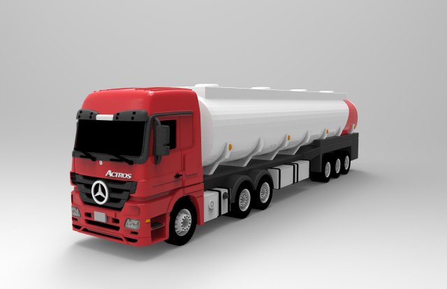 mercedes benz actros 3D Model .c4d .max .obj .3ds .fbx .stl .blend 
